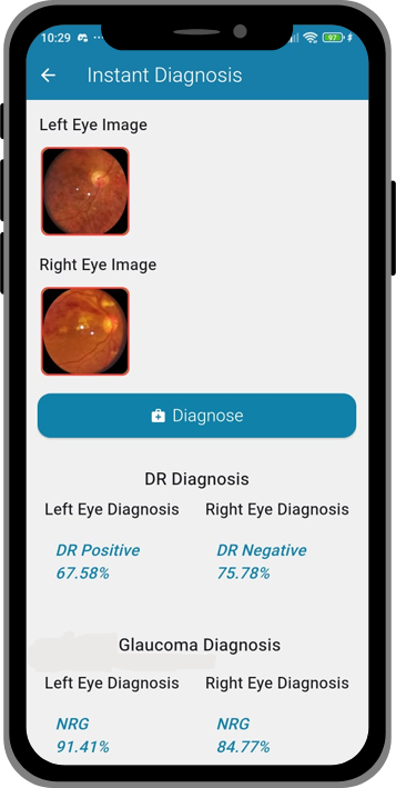 Lunera app screen showing a patient report